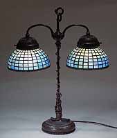 Double Desk Lamp, design of Tiffany Studios New York