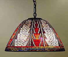 16" Indian design Tiffany hanging lamp