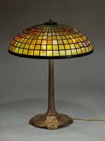 16" Parasol Tiffany desk lamp on Stick base #533