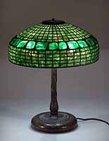 18" Geometric Turtleback band Tiffany lamp