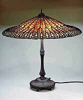 25" Lotus Leaf Tiffany lamp design of tiffany Studios NY
