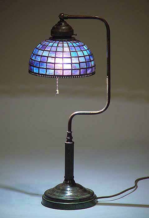 Glass lamp shade blue