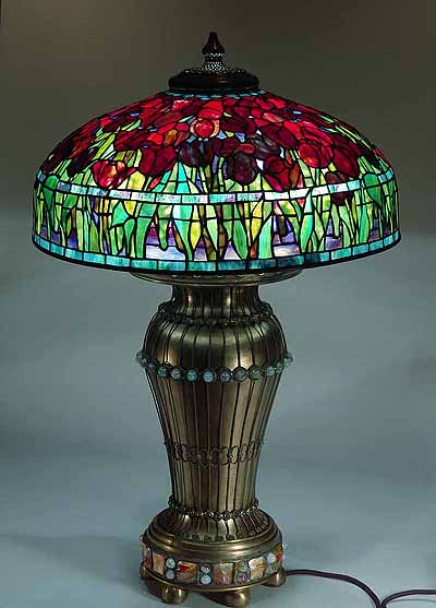 Lampe Tiffany, Maison de Bodin, 42cm / Ø24cm