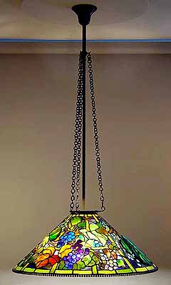 28" Grape Tiffany hanging lamp (cone)